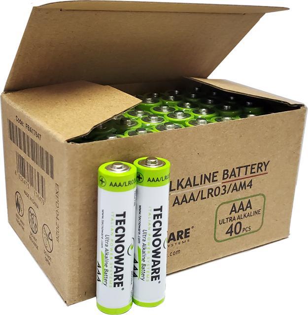Image du produit Tecnoware Piles ultra alcalines AAA - 1.5 volts - Idéales pour les jouets, les contrôleurs, les télécommandes (40 pcs, AAA, 1250 mAh)