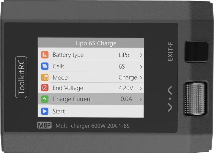 Actual product image Toolkitrc Charger M8P 1-8S, DC 600W