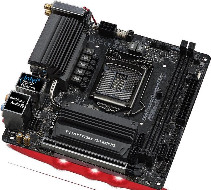 Immagine prodotto AsRock Z390 Phantom Gaming-ITX/ac (LGA 1151, Intel Z390, Mini-ITX)