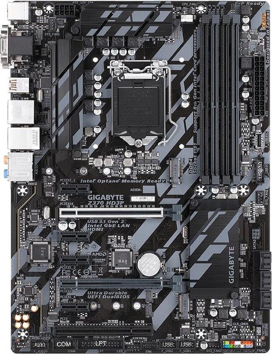 Actual product image Gigabyte Z370 Hd3p (LGA 1151, Intel Z370, ATX)