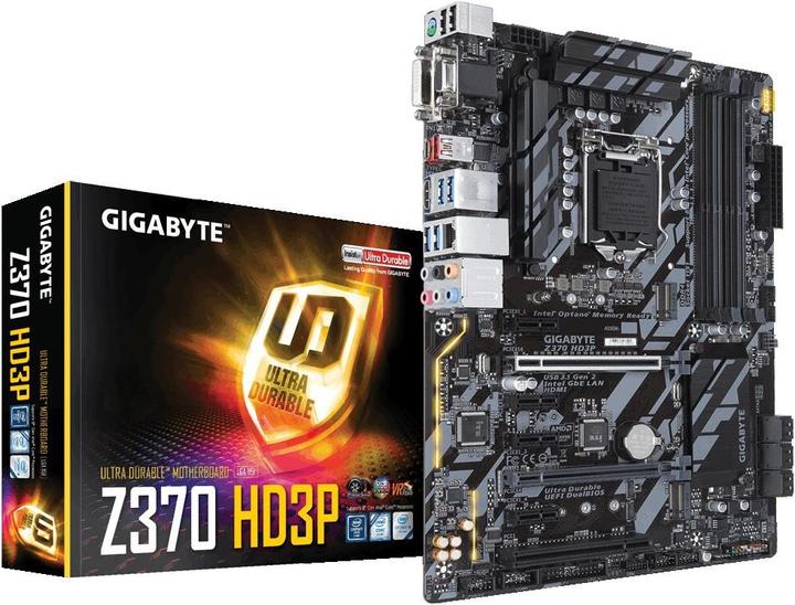 Actual product image Gigabyte Z370 Hd3p (LGA 1151, Intel Z370, ATX)
