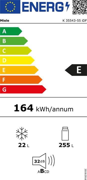 Energie-Label Miele K 35543-55 iDF Li (277 l)