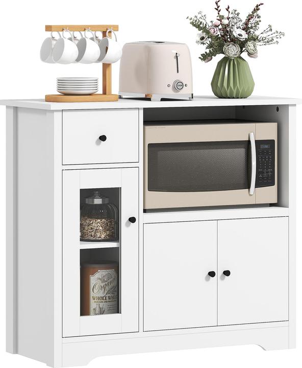 Actual product image Homcom Mikrowellenschrank Spanplatte Weiss