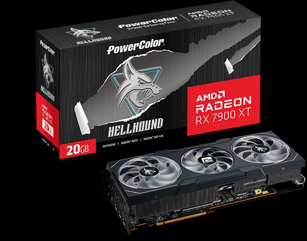 Image du produit Powercolor Hellhound RX 7900 XT -L/OC AMD Radeon RX 7900 XT GDDR6 (20 Go)