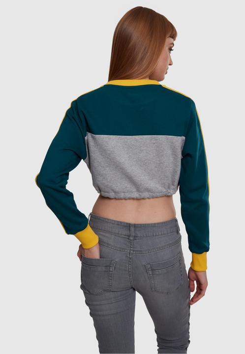 Actual product image Urban Classics Ladies Cropped 3-Tone Stripe Crew (XS)