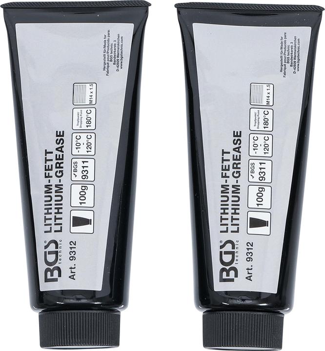 Actual product image BGS Lithium Grease for Grease Gun 9311 2 Tubes