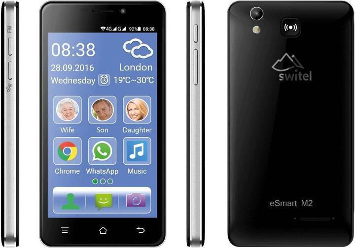 Image du produit Switel eSmart M2 (8 Go, Noir, 5", Double SIM hybride, 8 Mpx, 4G)