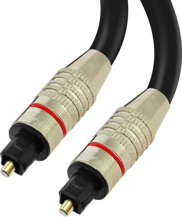 Actual product image LinQ Optical digital cable, 2m long, - Black (2 m, TOSLINK)