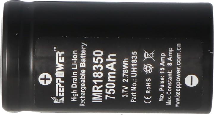 Immagine prodotto Keeppower Akku IMR18350 (1 pz., 18350, 750 mAh)