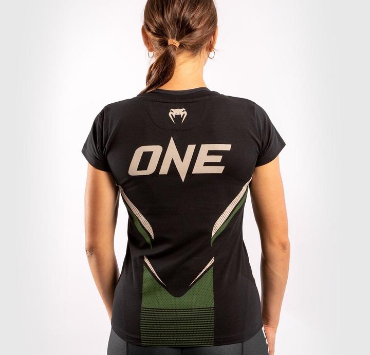 Immagine prodotto Venum T-shirt ONE FC Impact - da donna - Nero/Chaki (L)