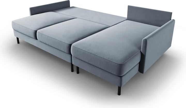 Actual product image Micadoni Velvet Right Corner Sofa With Bed Function And Box, "Scott", 5 Seats, 212x142x87Made in Europe (Corner sofa)