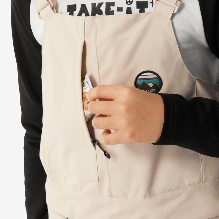 Produktbild Wedze Snowboardhose Latzhose Kinder Piste - 500 weiss (152)