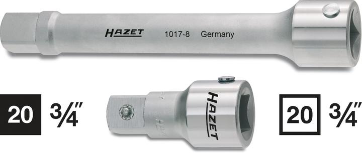 Produktbild HAZET Verlängerung 1017-3 ∙ Vierkant20 mm (3/4 Zoll) ∙ Vierkant 20 mm (3/4 Zoll) (3/4")