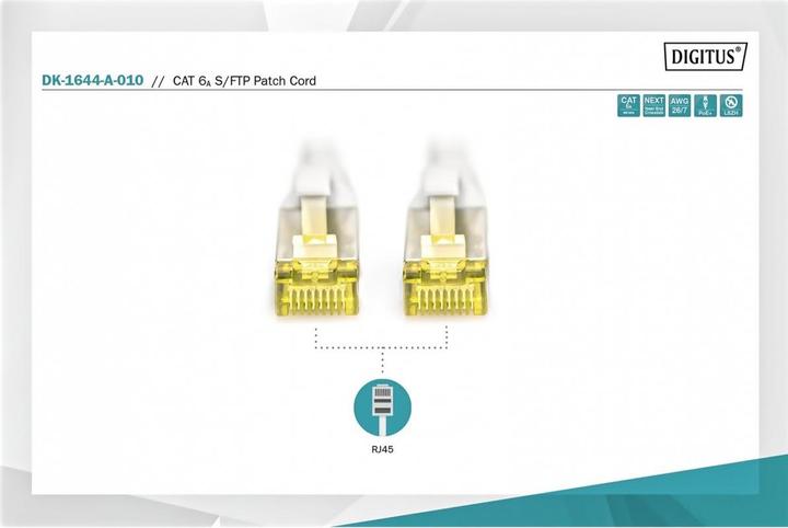 Produktbild Digitus Netzwerkkabel (S/FTP, CAT6a, 1 m)