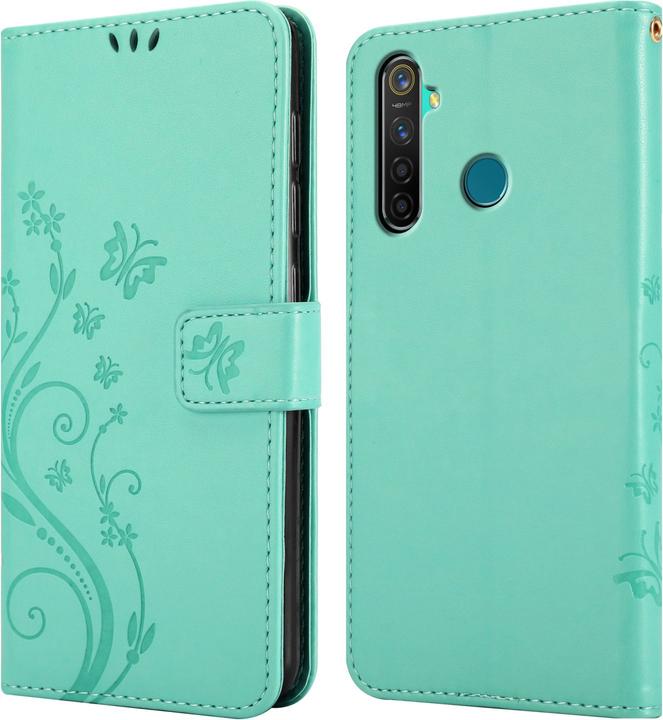 Image du produit Cadorabo Housse Flower Book pour Realme 5 PRO / Realme Q (Domaine Q, Realme 5 Pro)