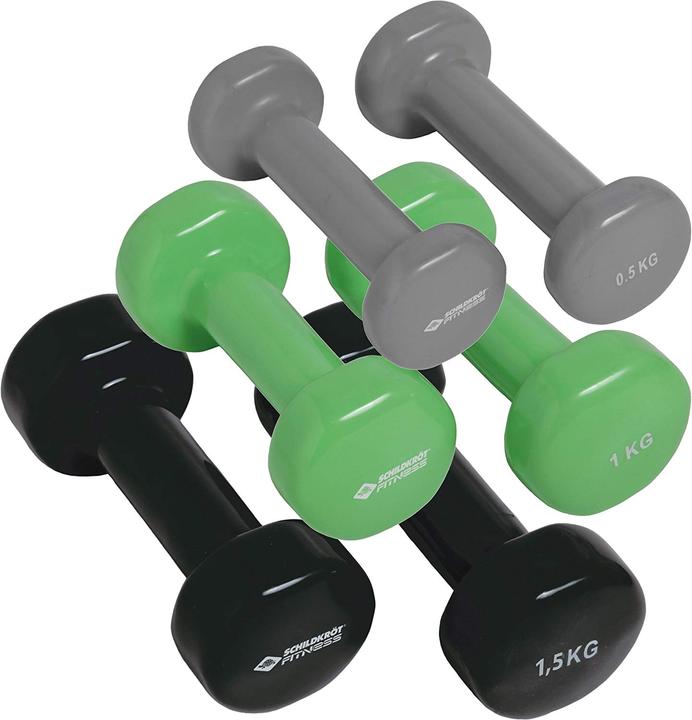Schildkröt Hantelset (2 x 1.5 kg, 2 x 0.5 kg, 2 x 1 kg)