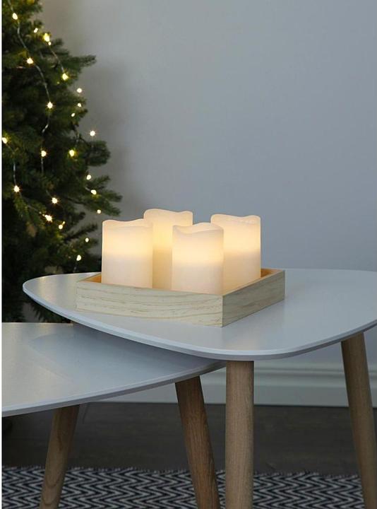 Produktbild Star Trading LED-Kerzen Set Pillar May 7.5 cm x 12.5 cm, Weiss (4 x)