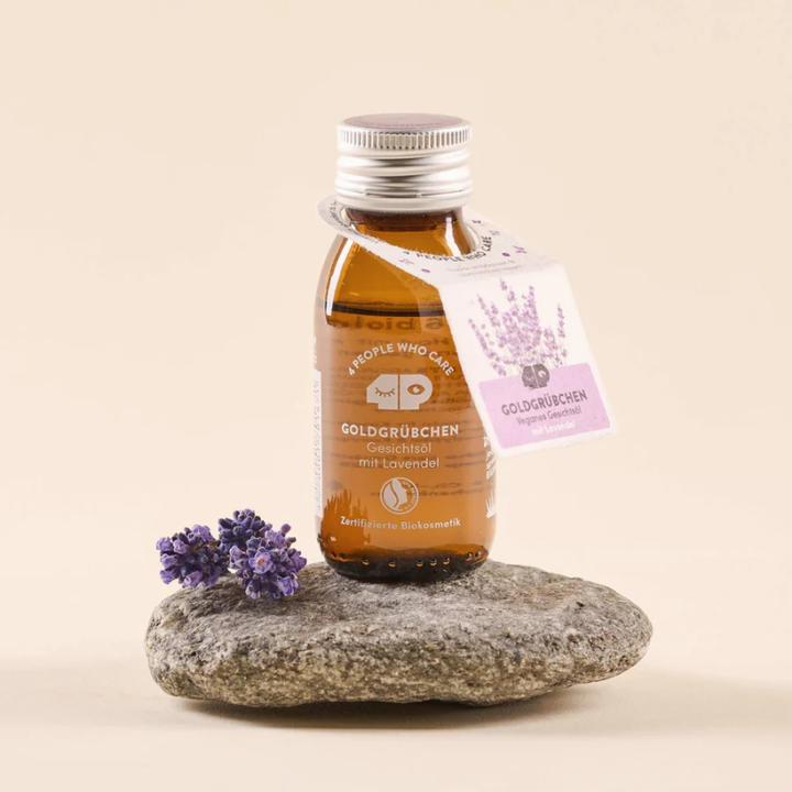 Actual product image 4peoplewhocare Gesichtsöl - Goldgrübchen (Braunglasflasche mit Kork) (50 ml, Face oil)