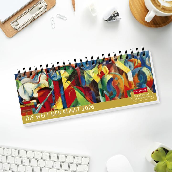 Produktbild Harenberg Die Welt der Kunst Premium-Tischplaner 2026 - Wochenkalender mit 53 Meisterwerken (Harter Einband, Deutsch)