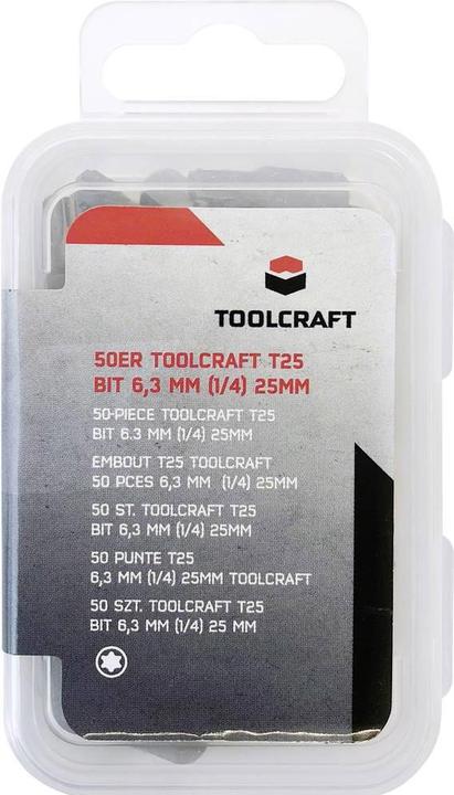 Image du produit Toolcraft 50 pcs. T 25 Torx bit S2 acier (T 25)
