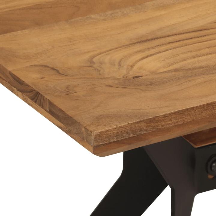 Immagine prodotto VidaXL Panca da sala da pranzo panca da cucina panca in legno massiccio di acacia acciaio (110 cm)
