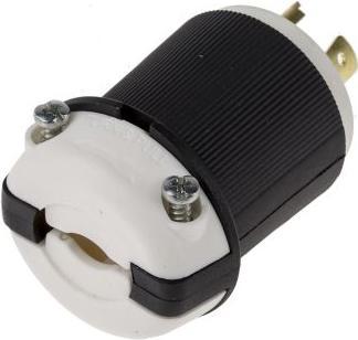 Produktbild Rs Pro Netzstecker Kabel, 2P+E, NEMA L6 - 20P, 250 V / 20A Schwarz, für USA