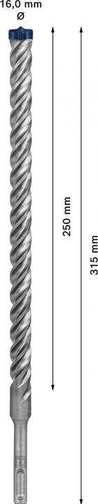 Produktbild Bosch Professional Zubehör EXPERT SDS plus-7X Hammerbohrer, 16 x 250 x 315 mm (16 mm)