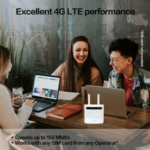 Actual product image Strong 4GROUTER300v2 WLAN Router Single Band (2.4GHz) Fast Ethernet 3G 4G White