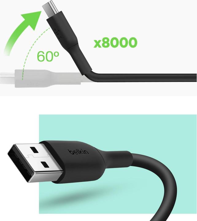 Produktbild Belkin USB A – USB C (1 m, USB 2.0)