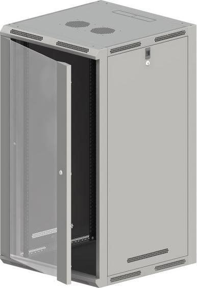 Produktbild Alantec SW-18U-600-600-N-DSJ-OP-RP-B-S rack cabinet Wall mounted rack Grey (19 Zoll Rack)