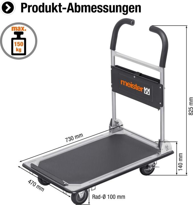 Image du produit Meister Chariot à plate-forme (150 kg)