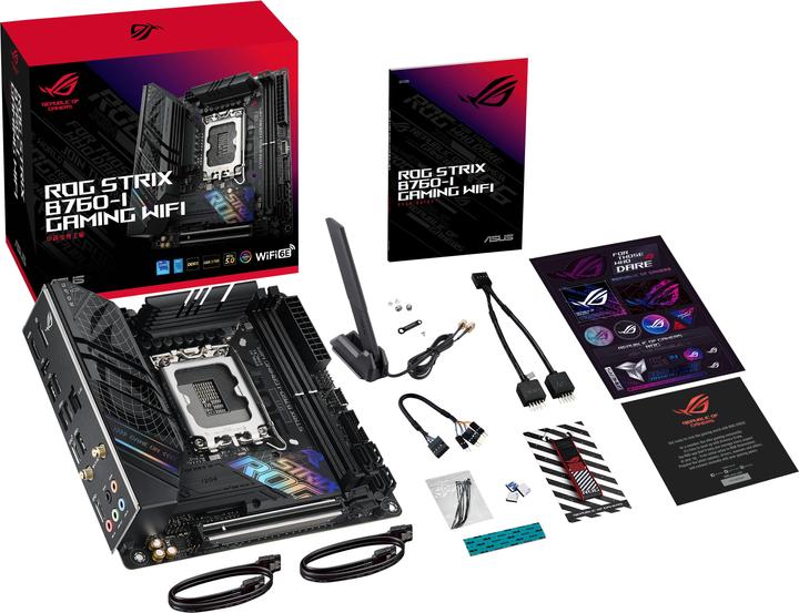Image du produit ASUS ROG STRIX B760-I GAMING WIFI (LGA 1700, Intel B760, Mini-ITX)