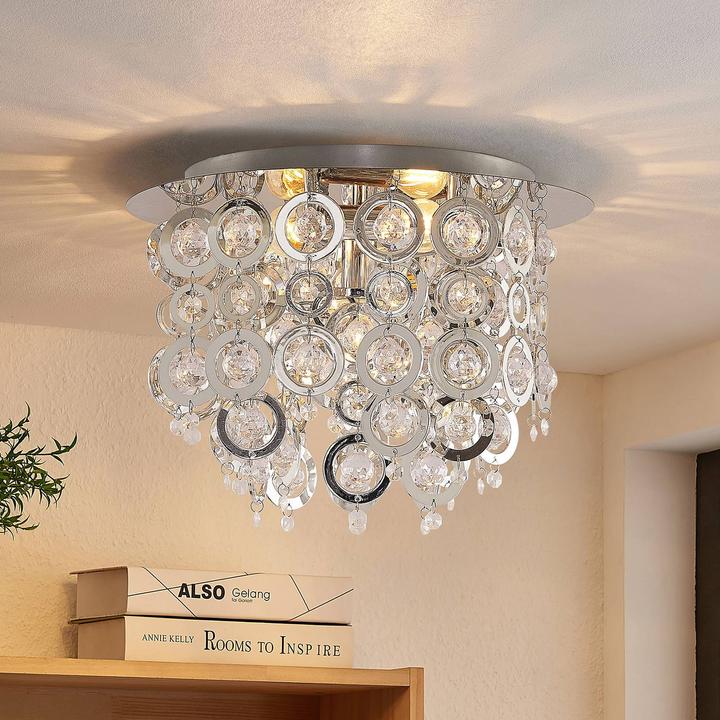 Immagine prodotto Lindby Lampada da soffitto Kisana, cromo, Ø 40 cm (40 cm)