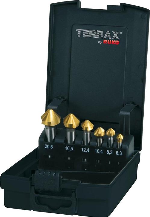 Ruko Kegelsenker Set 6teilig 6.3 mm, 8.3 10.4 12.4 16.5 20.5 mm HSS TiN 1 (20.5 mm, 6.3 mm, 10.4 mm, 16.5 mm, 12.4 mm, 8.3 mm)