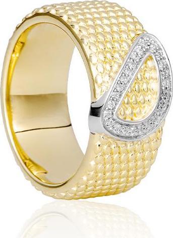 Breuning RING - BRILL. 0,125 Ct. H/si (61, 750/18 K Gold)