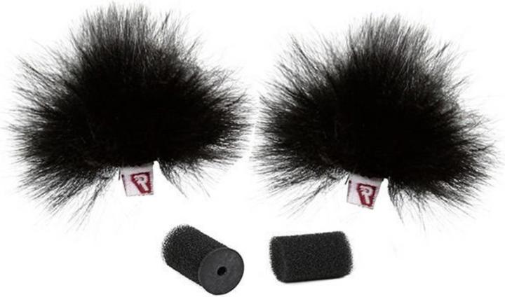 Actual product image Rycote Black Ristretto Lavalier Windjammer pair (Skins)