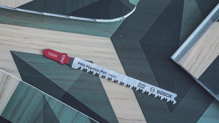 Actual product image Bosch Professional Zubehör PRO Plastics PVC clean T102H Jigsaw blade, 100 mm, 3 pcs.
