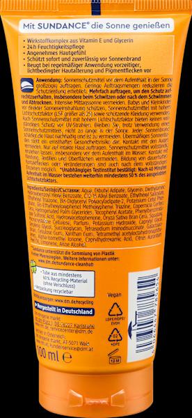 Actual product image dm Sundance Sun cream SPF 50+, 100ml (Suntan cream, SPF 50+, 100 ml)
