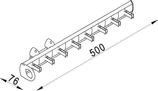 Image du produit Servetto Coulisse de ceinture SELF SYSTEM, longueur 500 mm