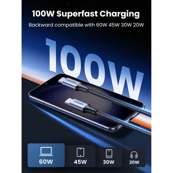 Image du produit Ugreen USB type C - USB type C (1 m, USB 2.0, 100 W)