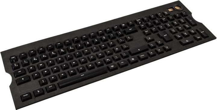 Immagine prodotto Das Keyboard Set di portachiavi dell'agenzia di spionaggio trasparenti, neri e con scritte a laser - Spagnolo