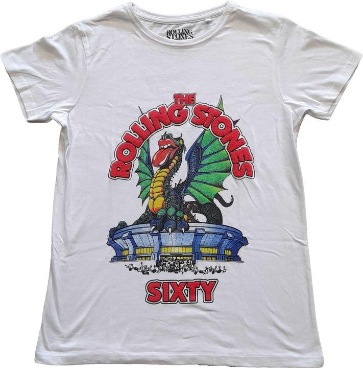 The Rolling Stones Womens/Ladies Sixty Stadium Dragon Cotton T-Shirt (3XL)