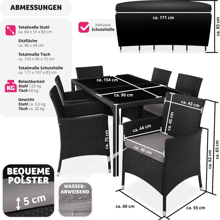 Image du produit tectake Salon de Jardin Porto