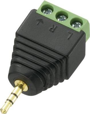 Image du produit Tru Components LT-PJ-2.5 Connecteur jack 2.5 mm mâle, droit Nombre de pôles/broches : 3 Stéréo Noir 1 pc.