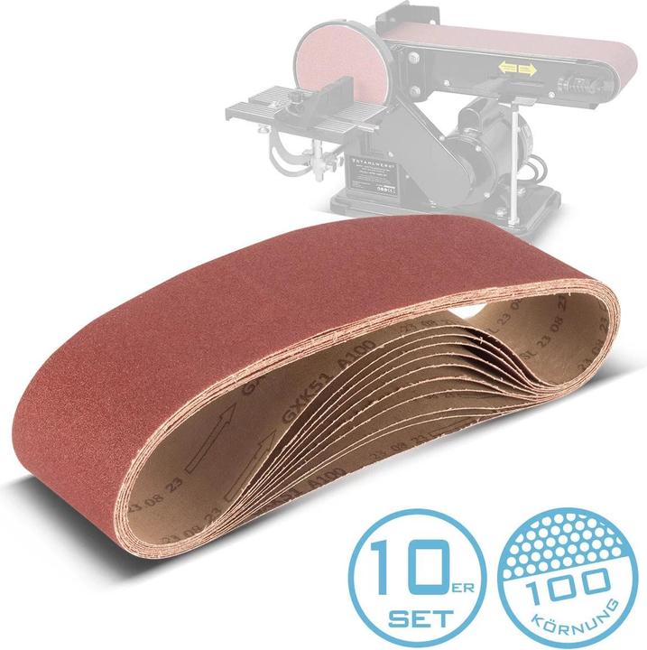 Produktbild Stahlwerk Schleifband 10er Set 915 x 100 mm K100 Körnung Universal-Schleifpapier (K100)