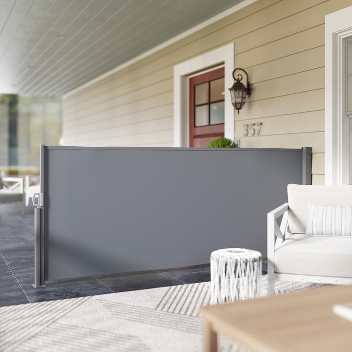 Produktbild Outsunny Seitenmarkise Aluminium, Polyester Dunkelgrau (0.10 m)