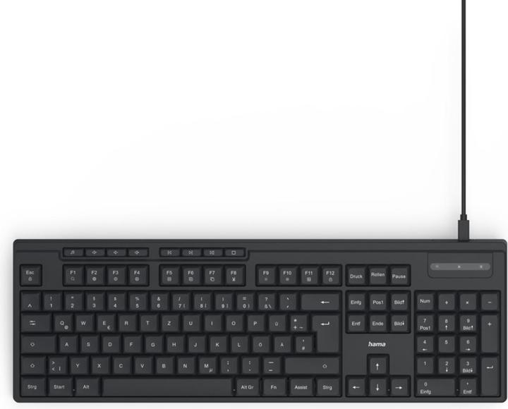 Produktbild Hama 173052 Tastatur CK-200, DE Schwarz (DE, Kabelgebunden)