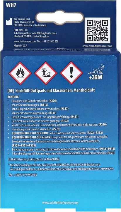 Image du produit Wick WH 7 Classic Menthol Vapo Pads (7 x)