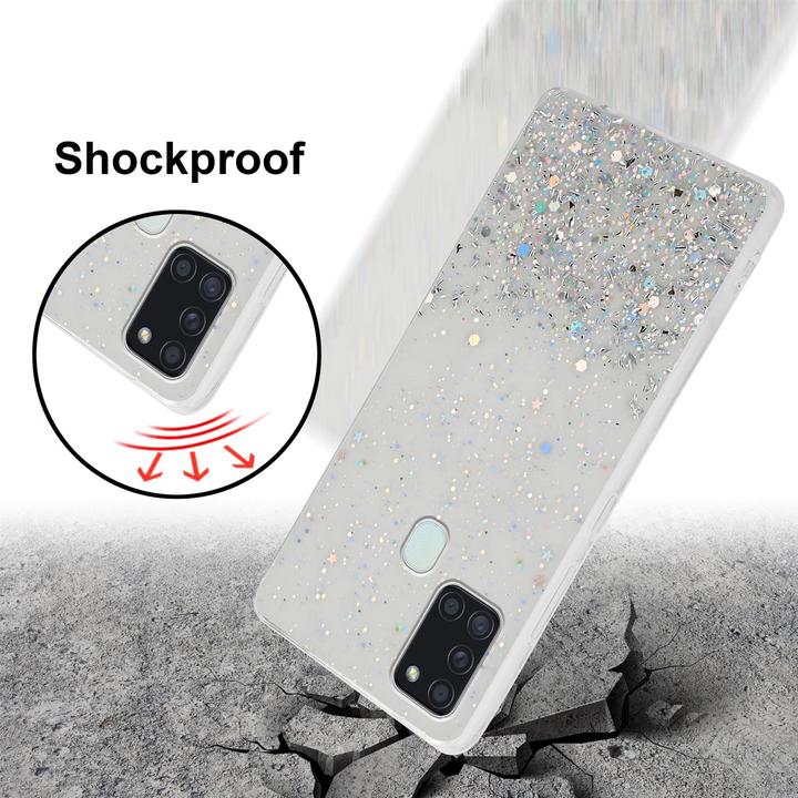 Actual product image Cadorabo TPU cover sparkling glitter (Samsung Galaxy A21s)