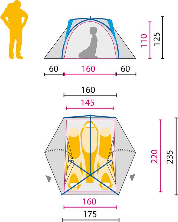 Produktbild Jack Wolfskin Exolight Iii (Kuppelzelt, 2.30 kg, 3 Personen)